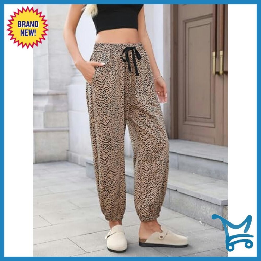 Women's Barrel Sweatpants Drawstring Joggers Soft Cotton Polyester Casual - Picture 4 of 8